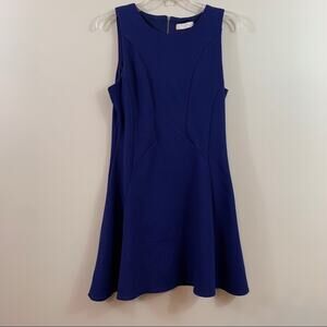 Elodie Purple Sleeveless Fit & Flare Dress
